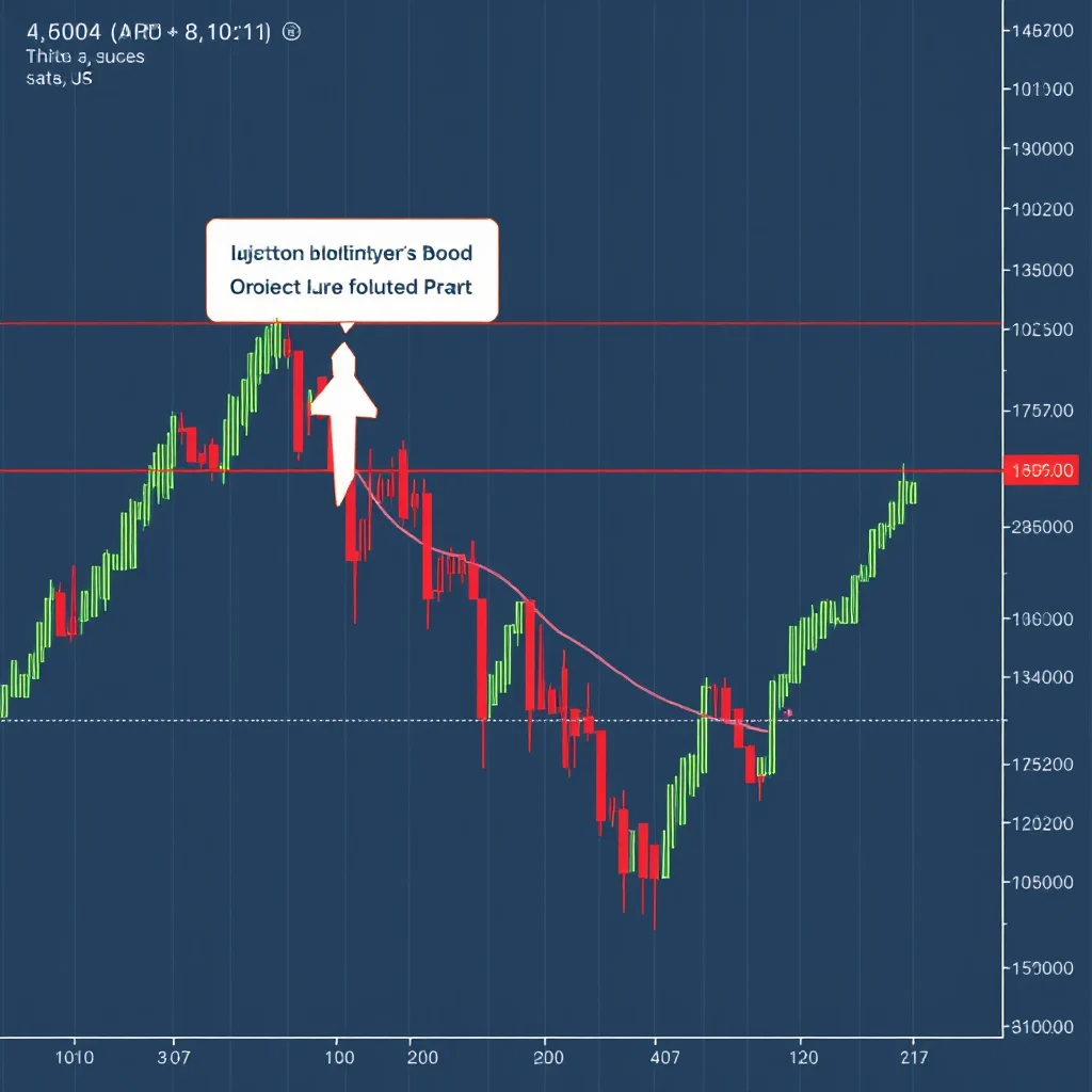 A stock chart shows a downward trend followed by an upward trend.